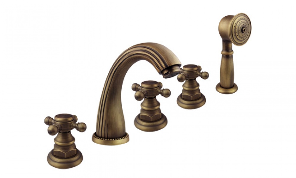 Sen tắm gắn bồn bằng đồng Kenly GCB04