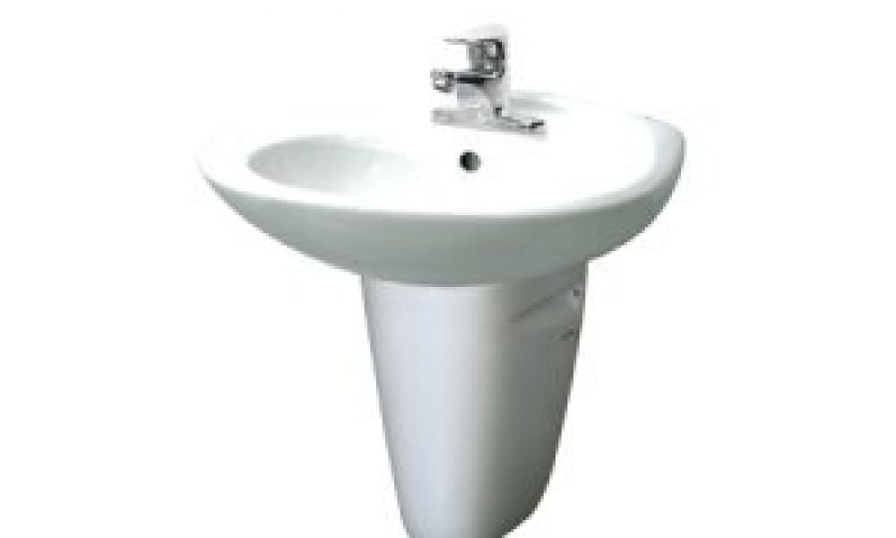Chậu rửa Lavabo Inax  L284V + chân lửng L284VC